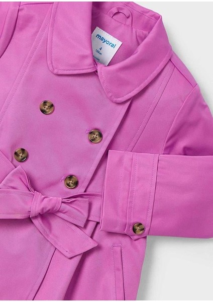 Mayoral Kız Çocuk Fiyonklu Trençkot 5-8 Yaş Pembe fırsatları