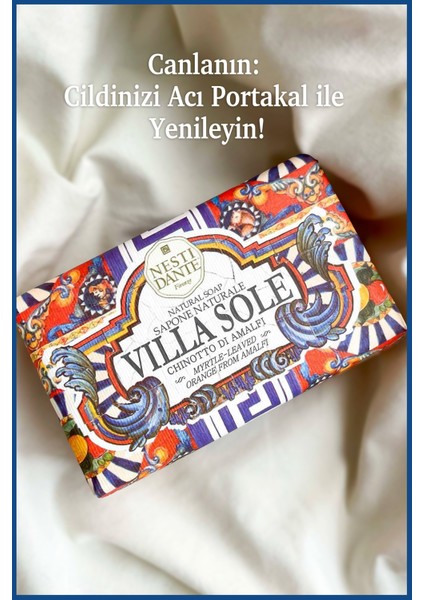 Villa Sole Chinotto Di Amalfi Katı Sabun 250gr | Canlandırıcı Ve Antioksidan | Acı Portakal Özü indirimleri