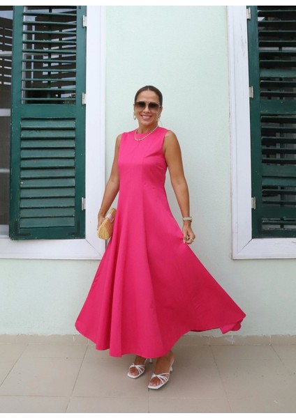 Pembe Kolsuz Çan Model Elbise