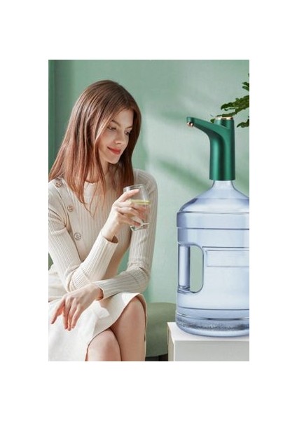 Akıllı Metalik Yeşil (600ML) Damacana Su Pompası Otomatik Şarjlı Damacana Su Pompası modelleri