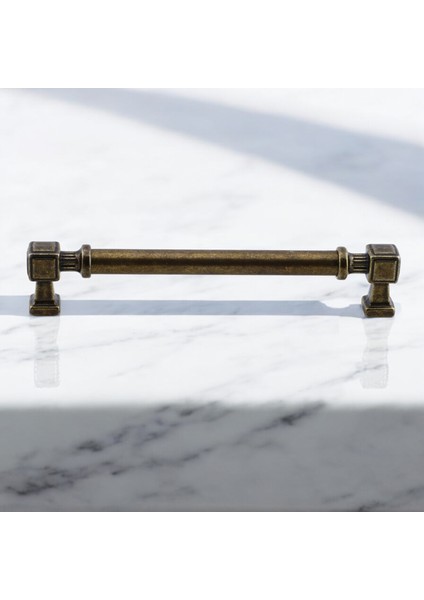Mobilya Mutfak Çekmece Dolap Kulpları 16 cm Antik Sarı Eskitme Metal 160 mm