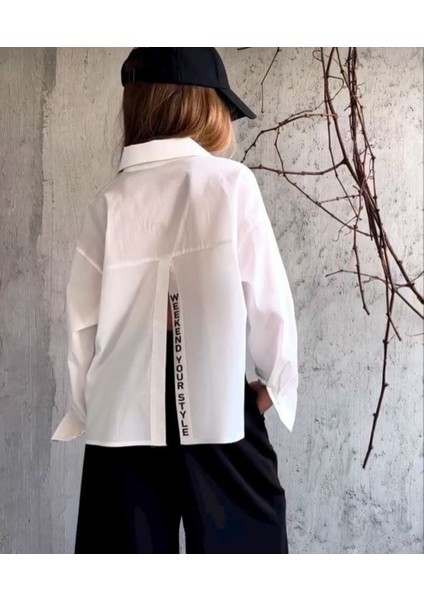 Arka Yırtmaç Detaylı Poplin Gömlek fiyatları