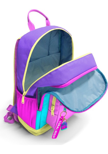 Çok Renkli Dört Bölmeli Okul Sırt Çantası 23676 modelleri