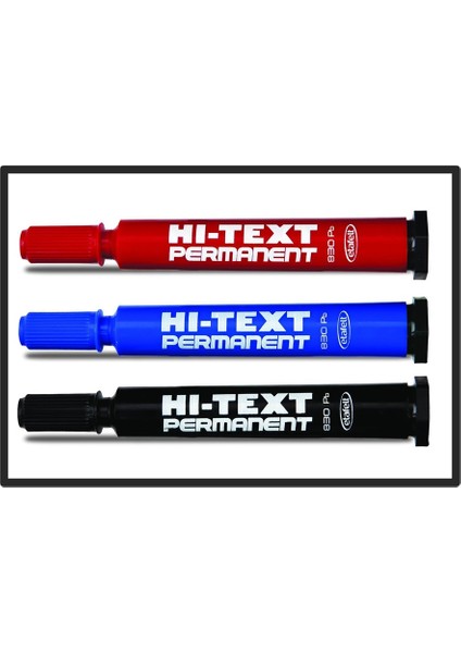 Hı-Text Permanent Kalem Kesik Uçlu Mavi - 3 Adet