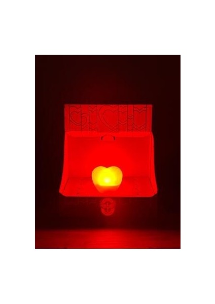 Kalp LED Gece Lambası Masaüstü Dekor Işıklı Hediye Piller Dahil