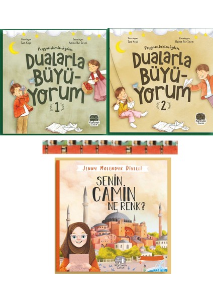 Peygamberimizden Dualarla Büyüyorum 1. 2. / Senin Camin Ne Renk (3 Kitap)