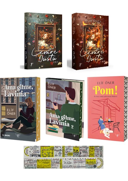 Cemre Düştü 1. 2 . / Ama Gitme Lavinia 1. 2 . / Pom! 5 Kitap Set (Matematik Öğreten Cetvel) - Elif Öner