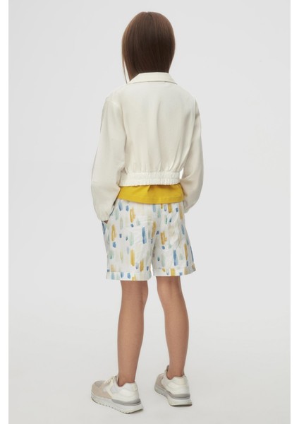 Kız Çocuk Sharp Şort 4-8 Yaş Ekru fiyatları