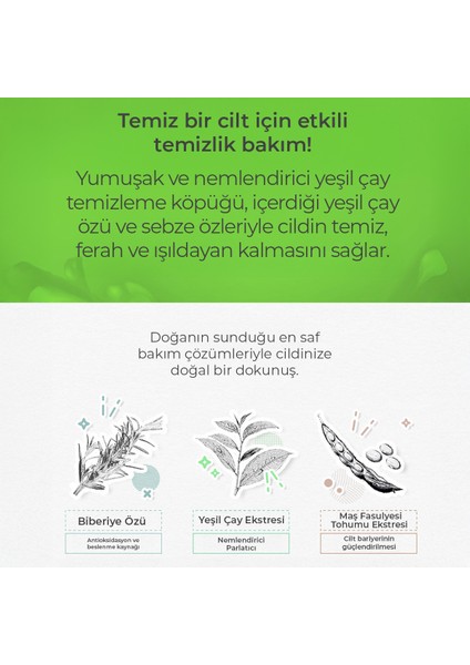 Cleansing Foam Green Tea Akneli Yüz Temizleyici Nemlendirici Yüz Temizleme Jeli Kore 150ml modelleri