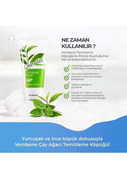 Cleansing Foam Green Tea Akneli Yüz Temizleyici Nemlendirici Yüz Temizleme Jeli Kore 150ml fırsatları