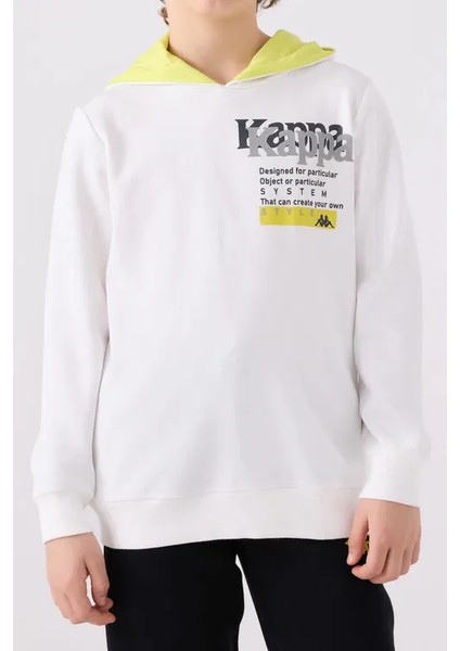 Erkek Çocuk Kapüşonlu Sweatshirt 5-16 Yaş Beyaz modelleri