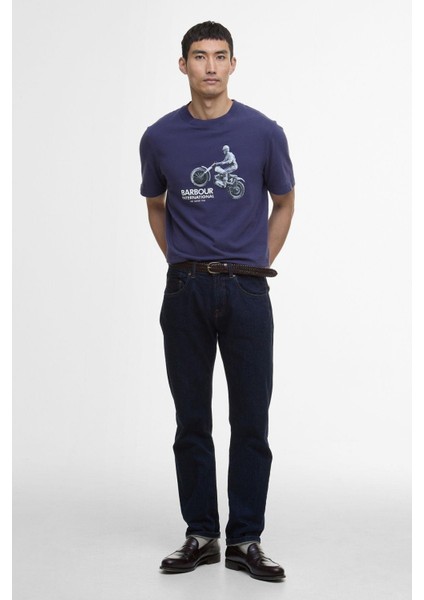 B.ıntl Jump Archive Graphic T-Shirt BU78 Midnight Blue