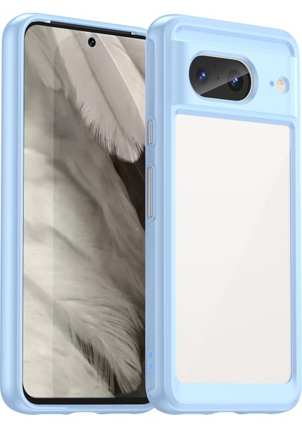 Google Pixel 8 Kılıf, Şeffaf Tasarımlı Darbeye Dayanıklı Telefon Kılıfı, Tampon Hibrit Şeffaf Kapak Google Pixel 8 (Yurt Dışından)