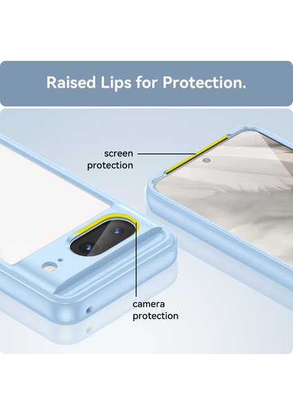 Google Pixel 8 Kılıf, Şeffaf Tasarımlı Darbeye Dayanıklı Telefon Kılıfı, Tampon Hibrit Şeffaf Kapak Google Pixel 8 (Yurt Dışından) fiyatları