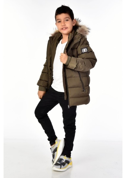 Natürel Kürklü Erkek Çocuk Mont 51248 fiyatları