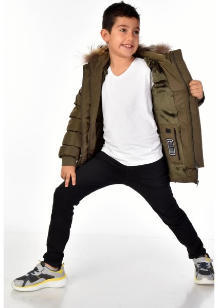 Natürel Kürklü Erkek Çocuk Mont 51248 modelleri