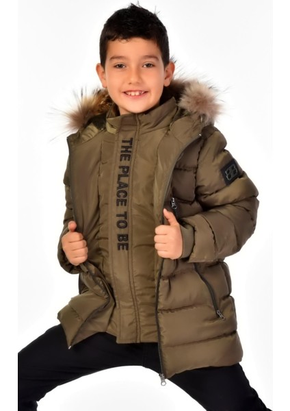 Natürel Kürklü Erkek Çocuk Mont 51248 fırsatları