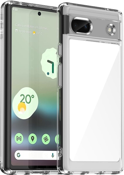 Google Pixel 8A Kılıf, Şeffaf Tasarımlı Darbeye Dayanıklı Telefon Kılıfı, Tampon Hibrit Şeffaf Kapak Google Pixel 8A (Yurt Dışından)