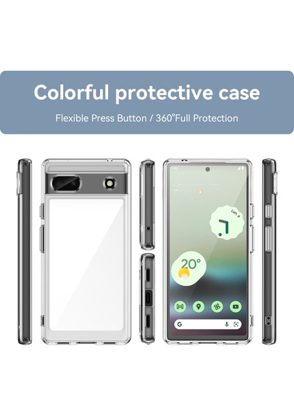 Google Pixel 8A Kılıf, Şeffaf Tasarımlı Darbeye Dayanıklı Telefon Kılıfı, Tampon Hibrit Şeffaf Kapak Google Pixel 8A (Yurt Dışından) fiyatları