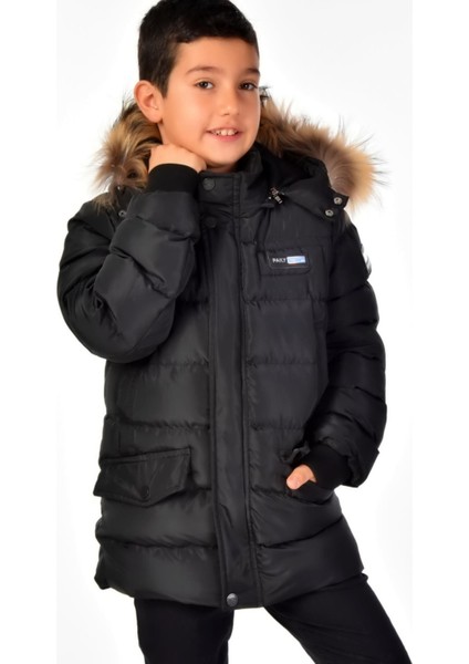 Natürel Kürklü Erkek Çocuk Şişme Mont 51246 fırsatları