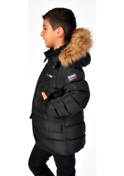 Natürel Kürklü Erkek Çocuk Şişme Mont 51246 indirimleri