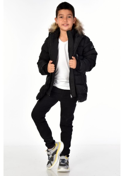 Natürel Kürklü Erkek Çocuk Mont 51248 fiyatları