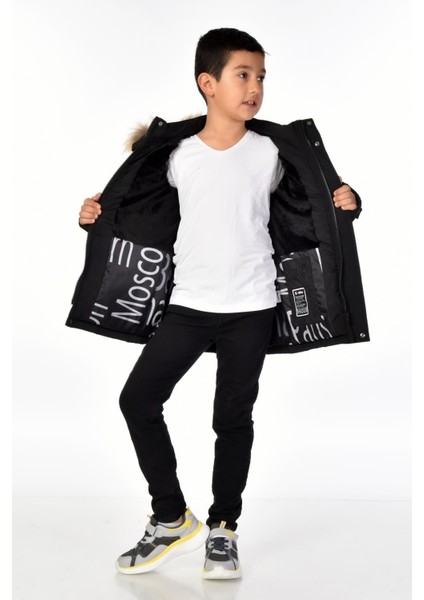 Natürel Kürklü Erkek Çocuk Mont 51248 fiyatları