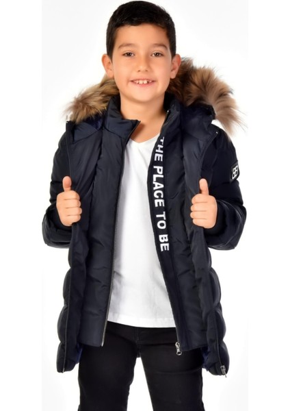 Natürel Kürklü Erkek Çocuk Mont 51248 fırsatları