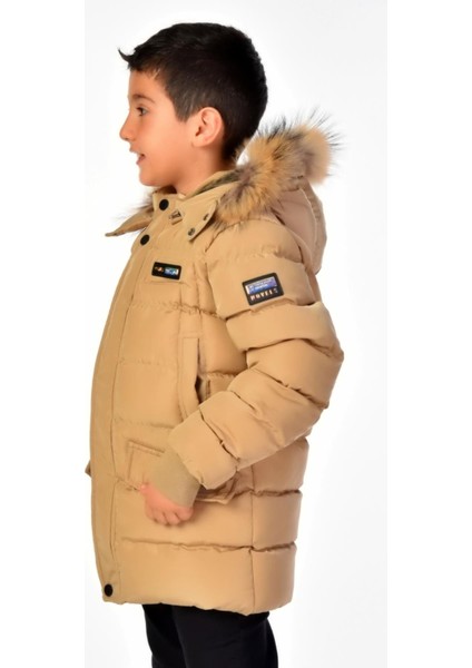 Natürel Kürklü Erkek Çocuk Şişme Mont 51246 indirimleri
