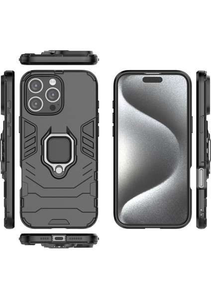 Iphone 16 Ayaklı ve Manyetik Araç Tutucu Tutucu Kılıflı Kılıf (Yurt Dışından)