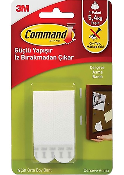 17201 Command Orta Boy Cırt Bant 2 Paket