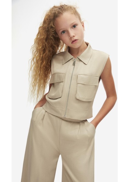 Nk Kız Çocuk Mallorca Yelek 8-14 Yaş Vizon