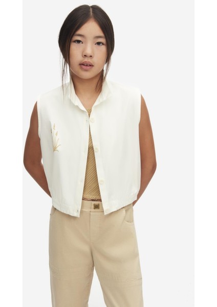 Kız Çocuk Naturally Yelek 8-14 Yaş Ekru