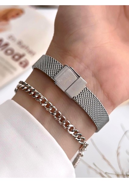 Çelik Kordon 2 Yıl Garantili 5 Atm Bileklik Hediyeli Kadın Kol Saati BSL.09.2458.3.06 modelleri