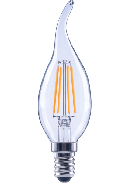 LED Fılament 4W 2700K 470LM E14 Duy Beyaz Işık Ampul Kıvrık Uç / 4099854394799