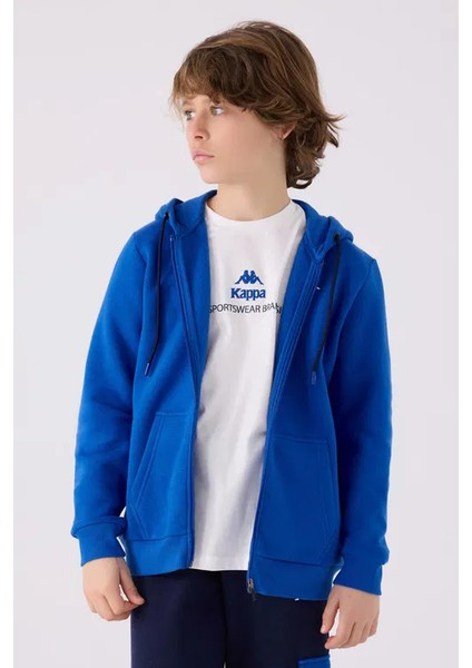 Erkek Çocuk Fermuarlı Sweatshirt 5-16 Yaş Mavi modelleri