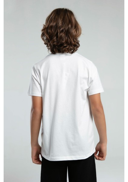 Kappa Erkek Çocuk Baskılı Tshirt 5-16 Yaş Beyaz fırsatları