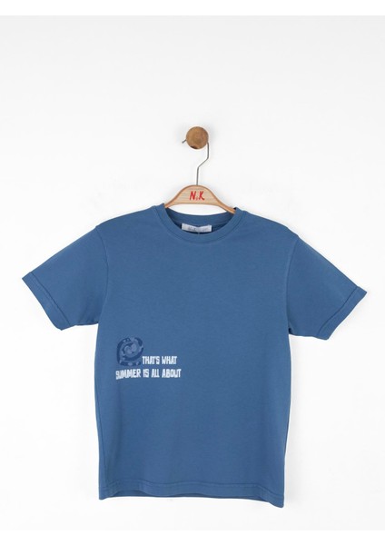 Nk Erkek Çocuk Summer Tshirt 4-8 Yaş Indigo