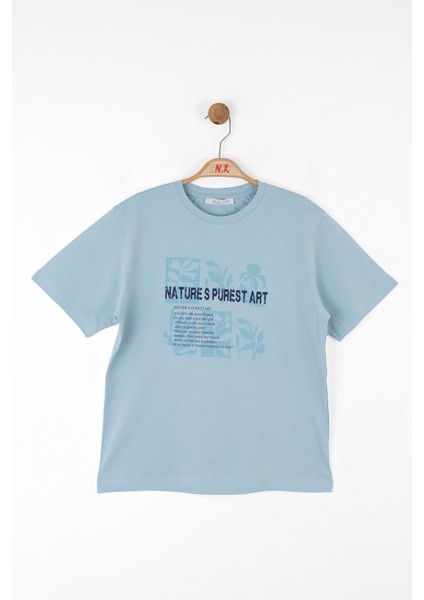 Erkek Çocuk Puresttshirt 8-14 Yaş Mavi