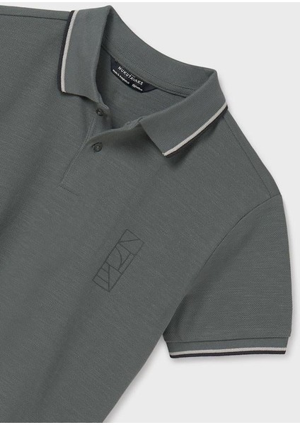Erkek Çocuk Sırt Baskılı Polo Tshirt 10-14 Yaş Yeşil fırsatları