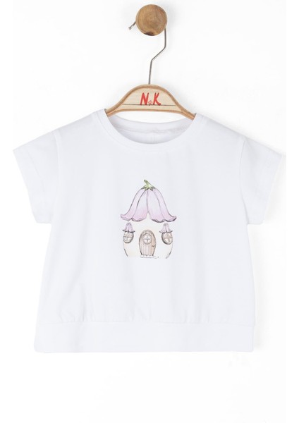 Kız Bebek Magnolia House Tshirt 1-4 Yaş Beyaz