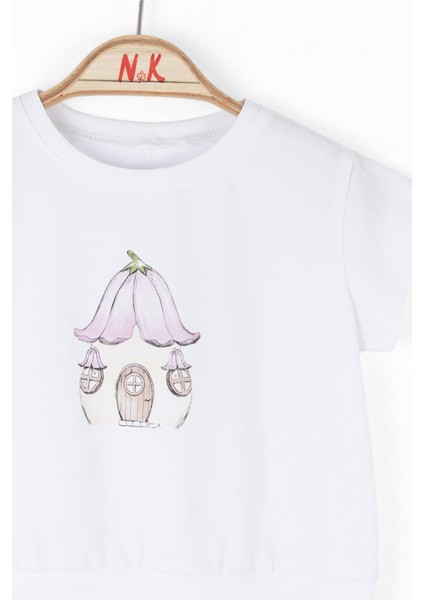 Kız Bebek Magnolia House Tshirt 1-4 Yaş Beyaz