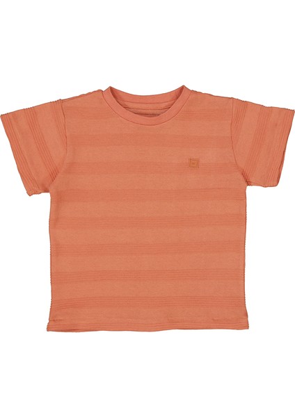 Erkek Çocuk Düz Tshirt 4-10 Yaş Turuncu