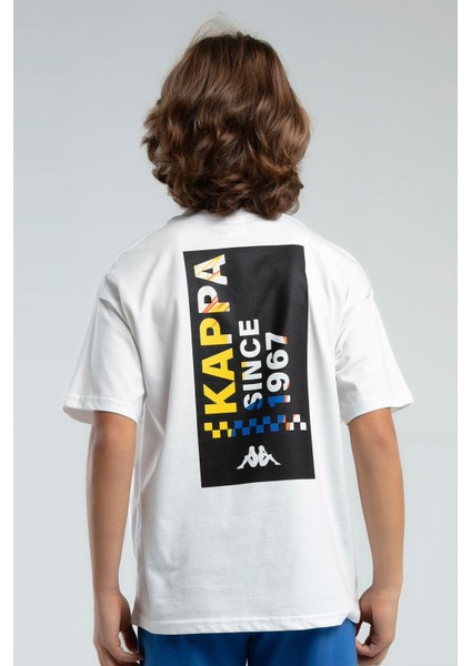 Erkek Çocuk Sırtı Baskılı Tshirt 5-16 Yaş Beyaz modelleri