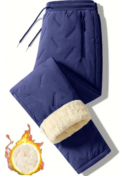 Unisex Çift Katman Ultra Termal Su ve Rüzgar Geçirmez Kayak Motorcu Içi Kürklü Pantolon