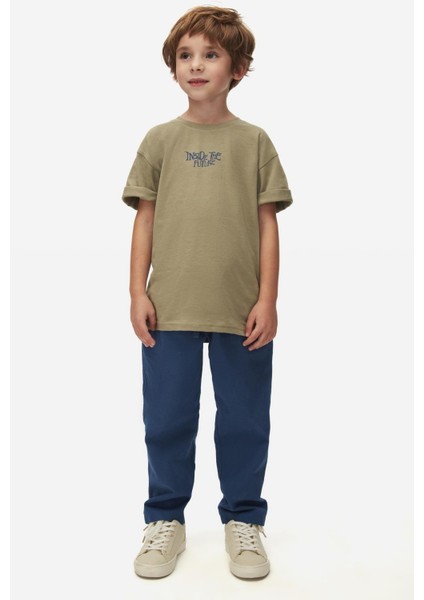 Erkek Çocuk Inside Tshirt 4-8 Yaş Haki