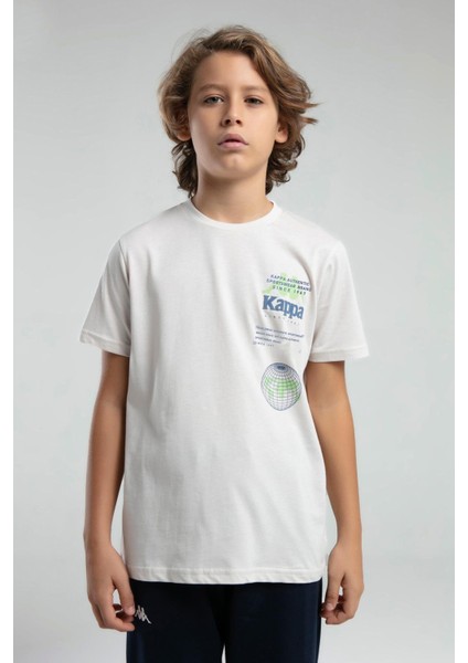 Kappa Erkek Çocuk Baskılı Tshirt 5-16 Yaş Taş