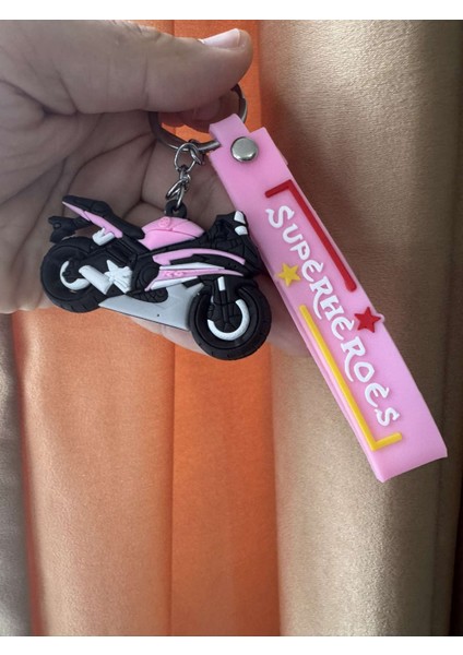 Yamaha R6 Pembe Motosiklet Silikon Anahtarlık