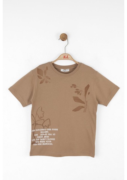 Nk Erkek Çocuk Autumn Tshirt 4-8 Yaş Camel