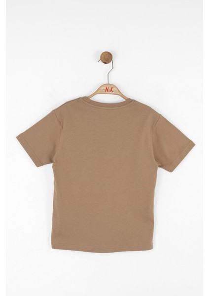 Nk Erkek Çocuk Autumn Tshirt 4-8 Yaş Camel